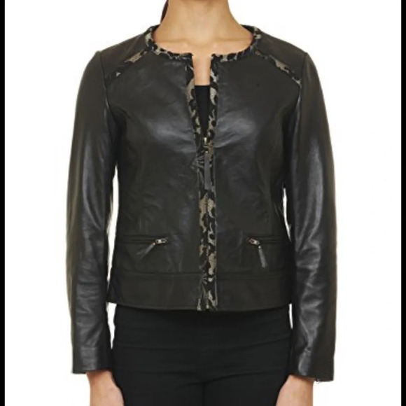 Robert Graham Jackets & Blazers - Robert Graham Mabel Woven Leather Jacket, size XS